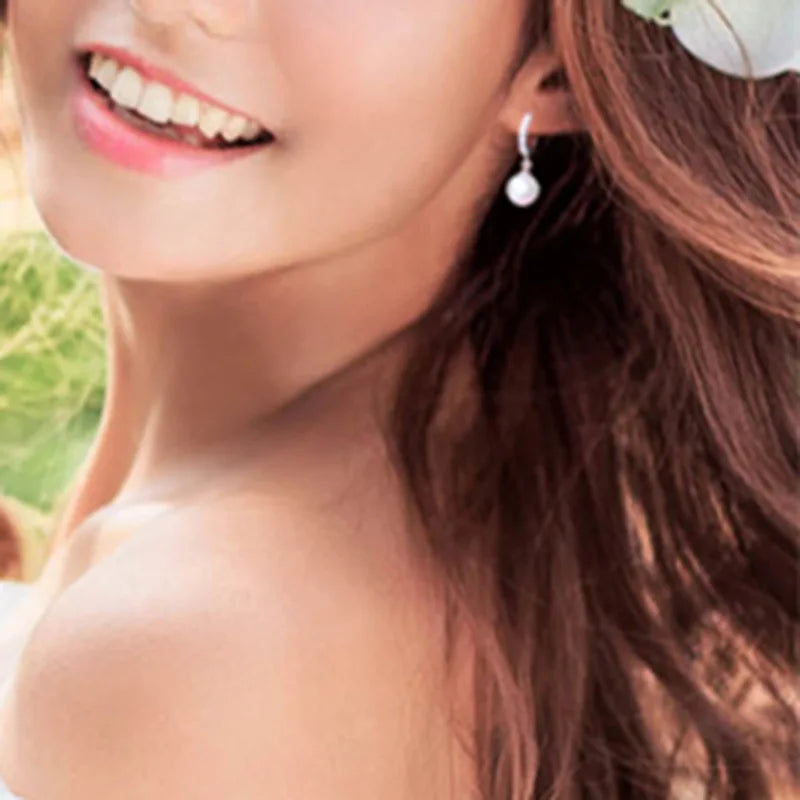 boucles d'oreilles en perles d'eau douce naturelle pour femmes