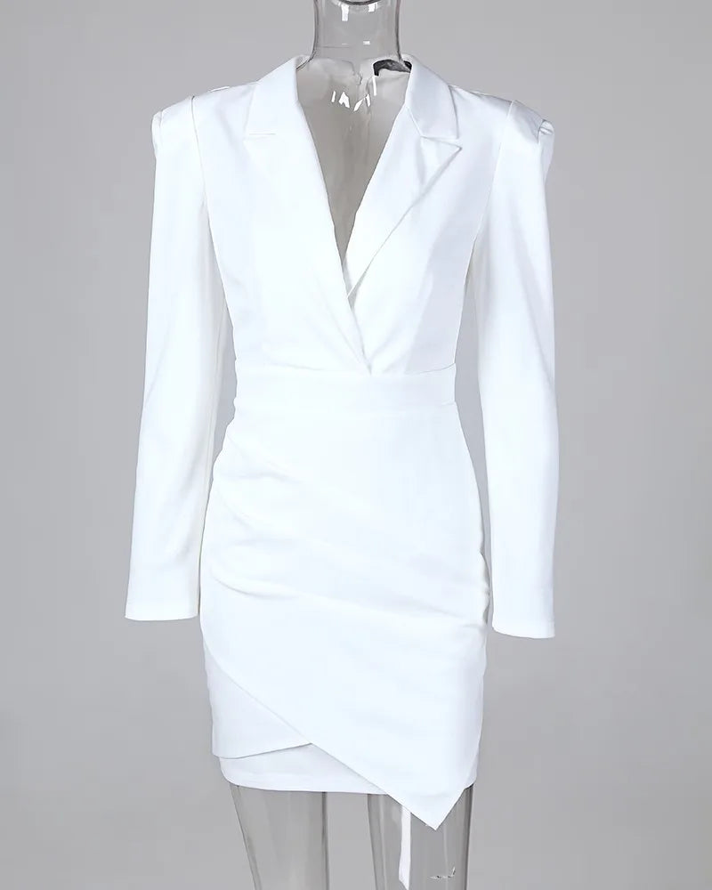 robe blazer élégant a manche longue mode femme
