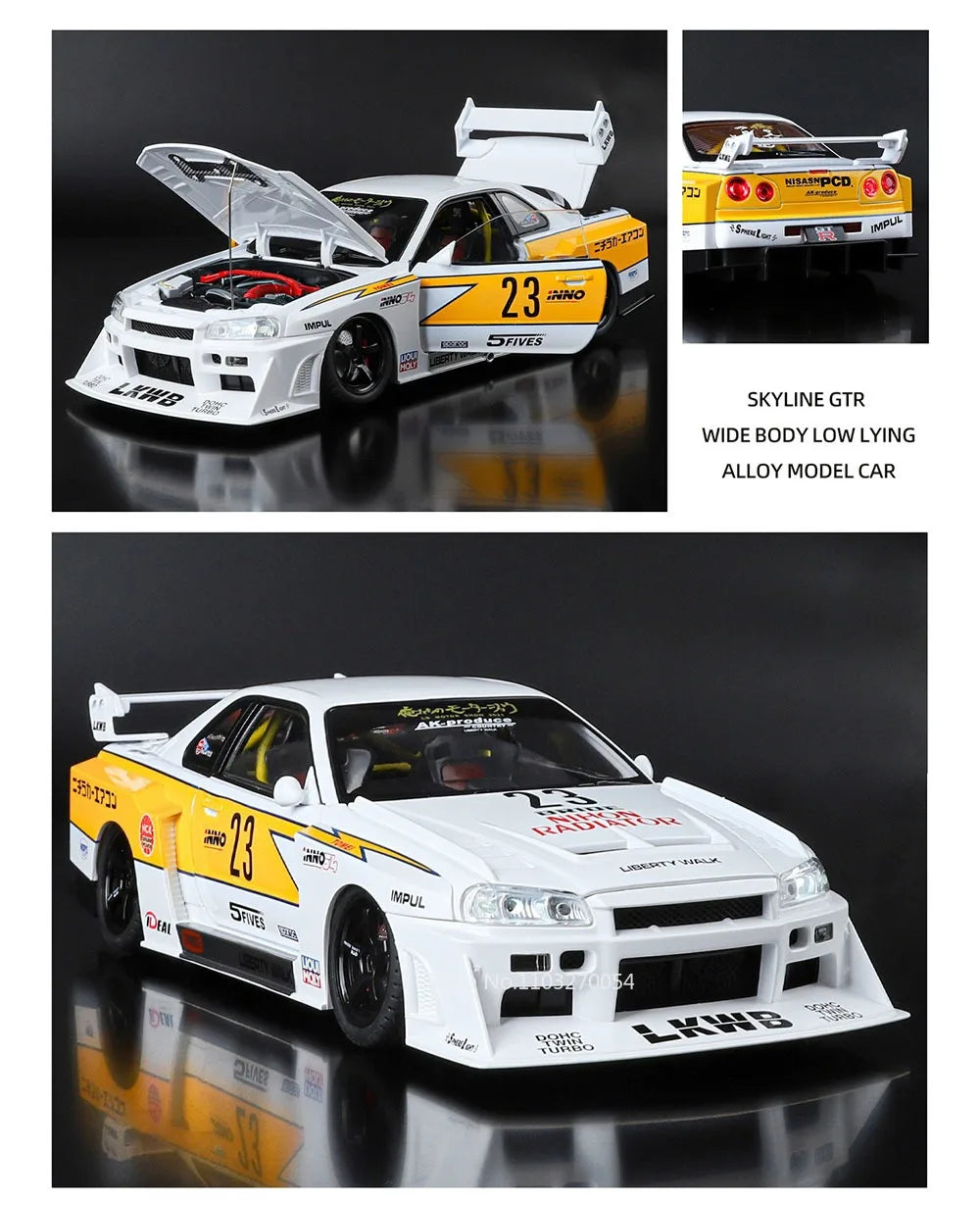 super car GTR 1/18 en alliage