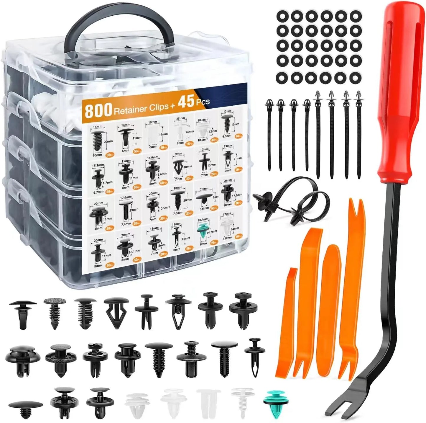 Kit de clips de fixation de voiture avec ou sans outillages