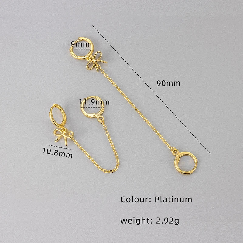 Boucles d'oreilles fine dorée pour femmes