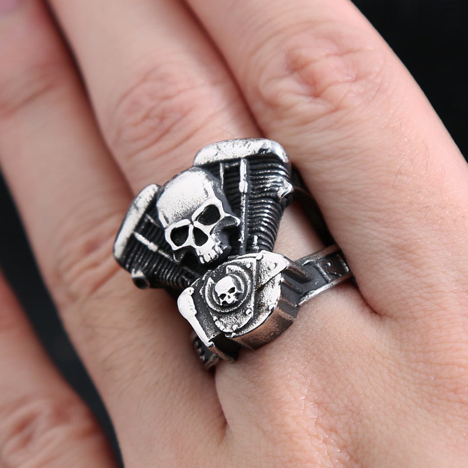 bague "bikers" en acier inoxydable pour hommes/femmes