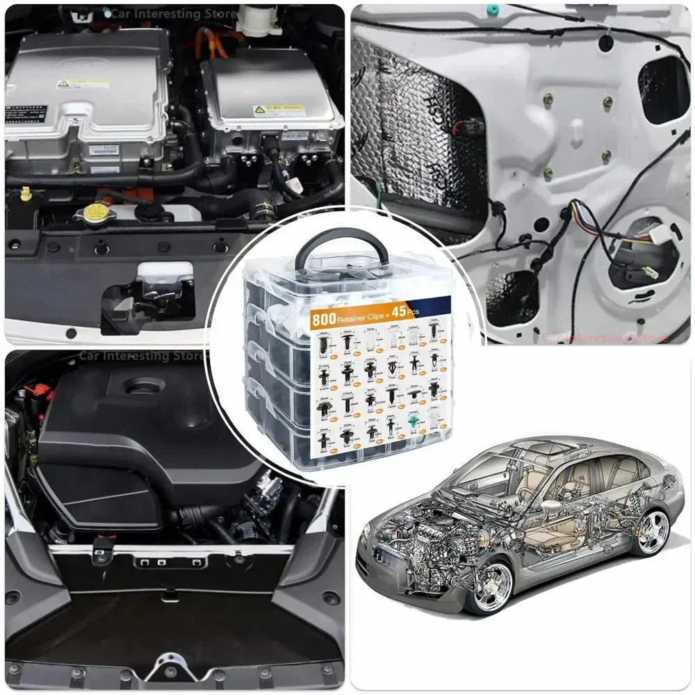 Kit de clips de fixation de voiture avec ou sans outillages