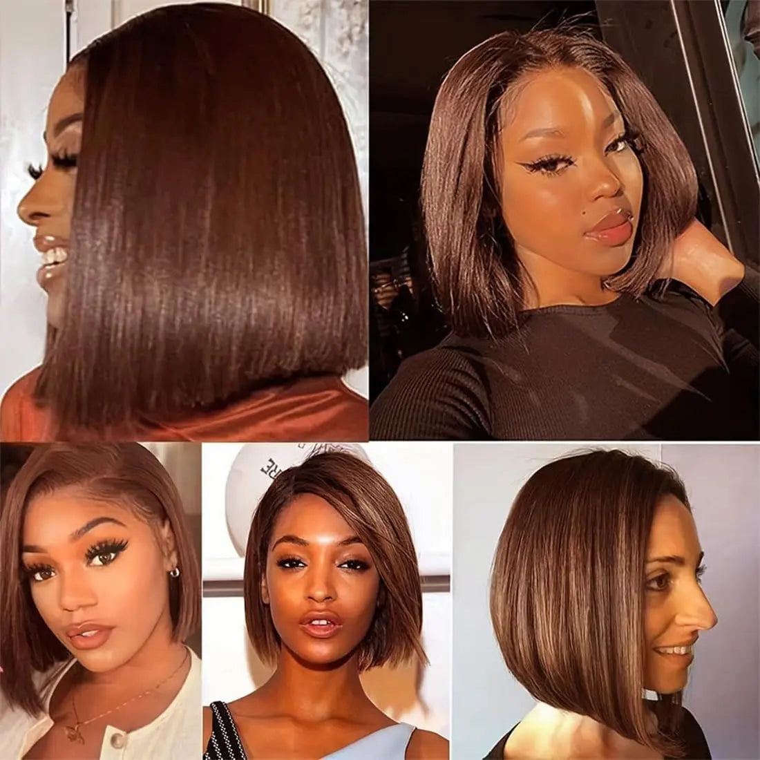 perruque coupe droite couleur chocolat