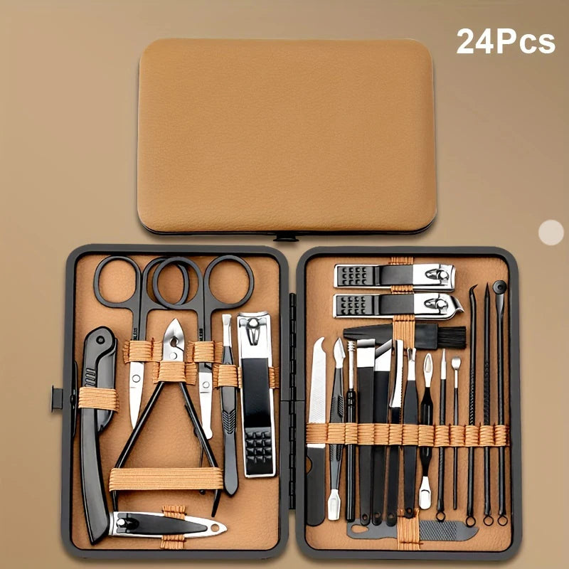 Kit de manucure professionnel en acier inoxydable (7/16/18 pièces)