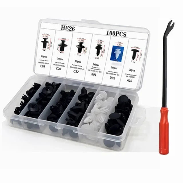 Kit de clips de fixation de voiture avec ou sans outillages