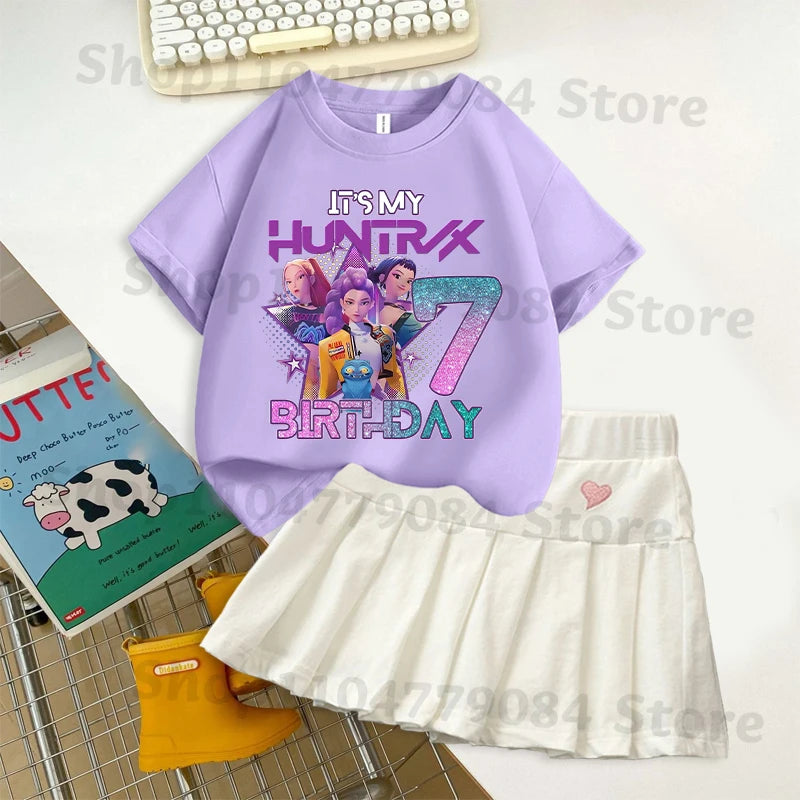 2 pièces Kpop démon chasseurs jupe T-shirt