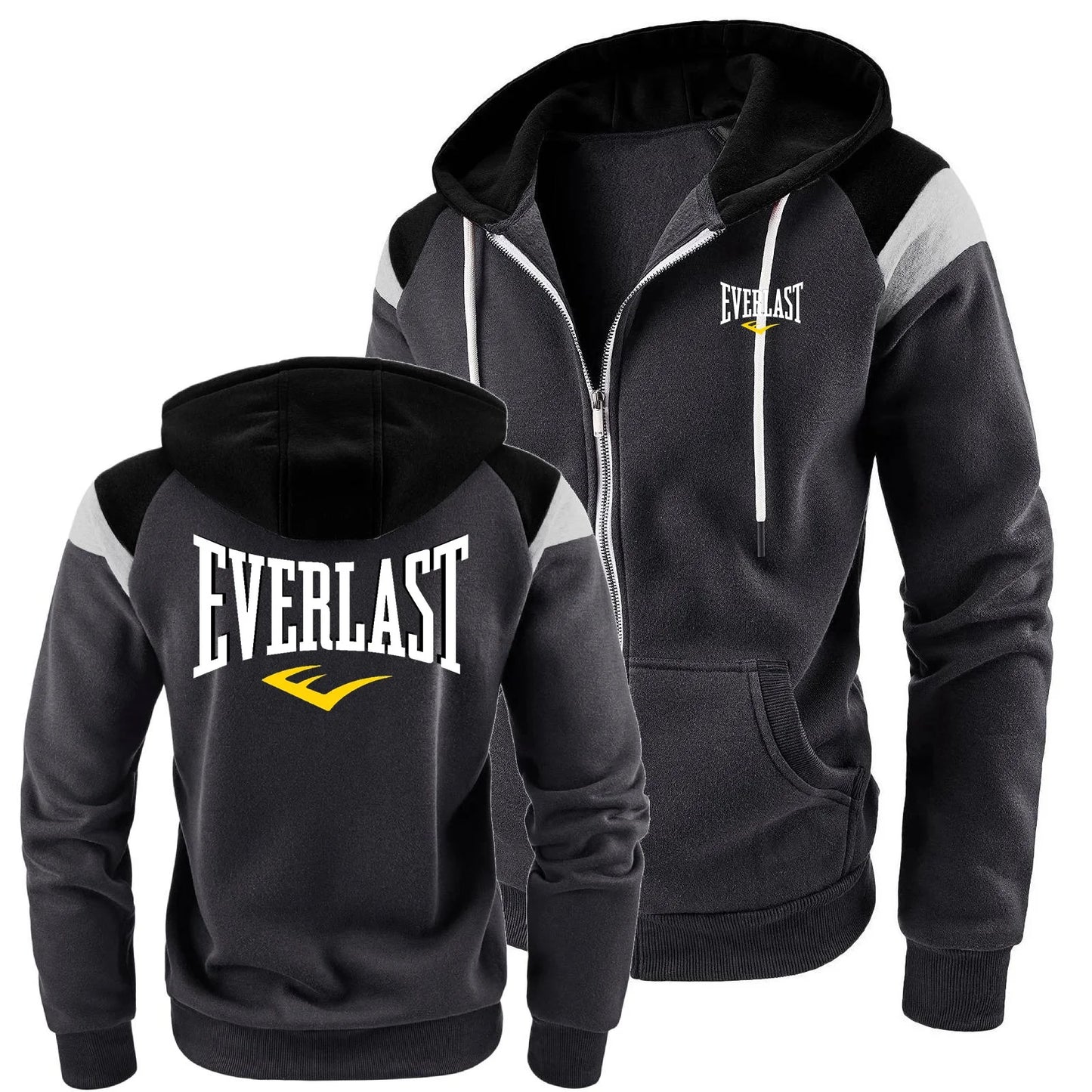 veste zippé a capuche sport Everlast pour hommes avec ou sans logo