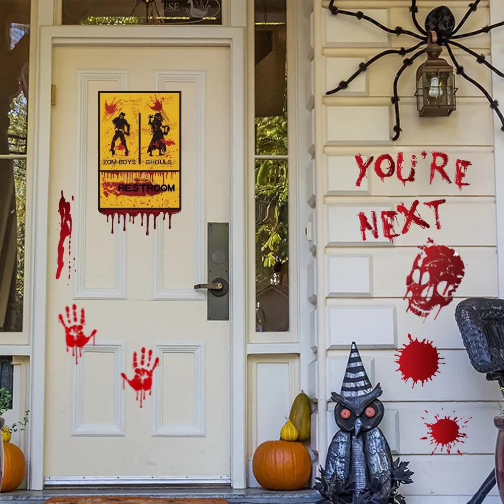 Autocollants Muraux pour Portes et Fenêtres d'Halloween