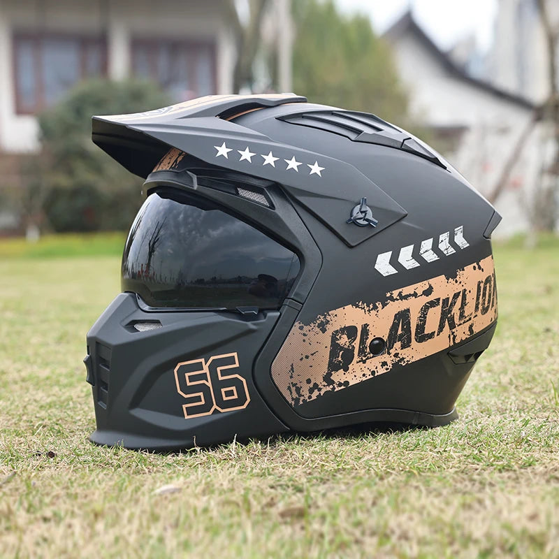 Casque de moto pour hommes et femmes design amovible