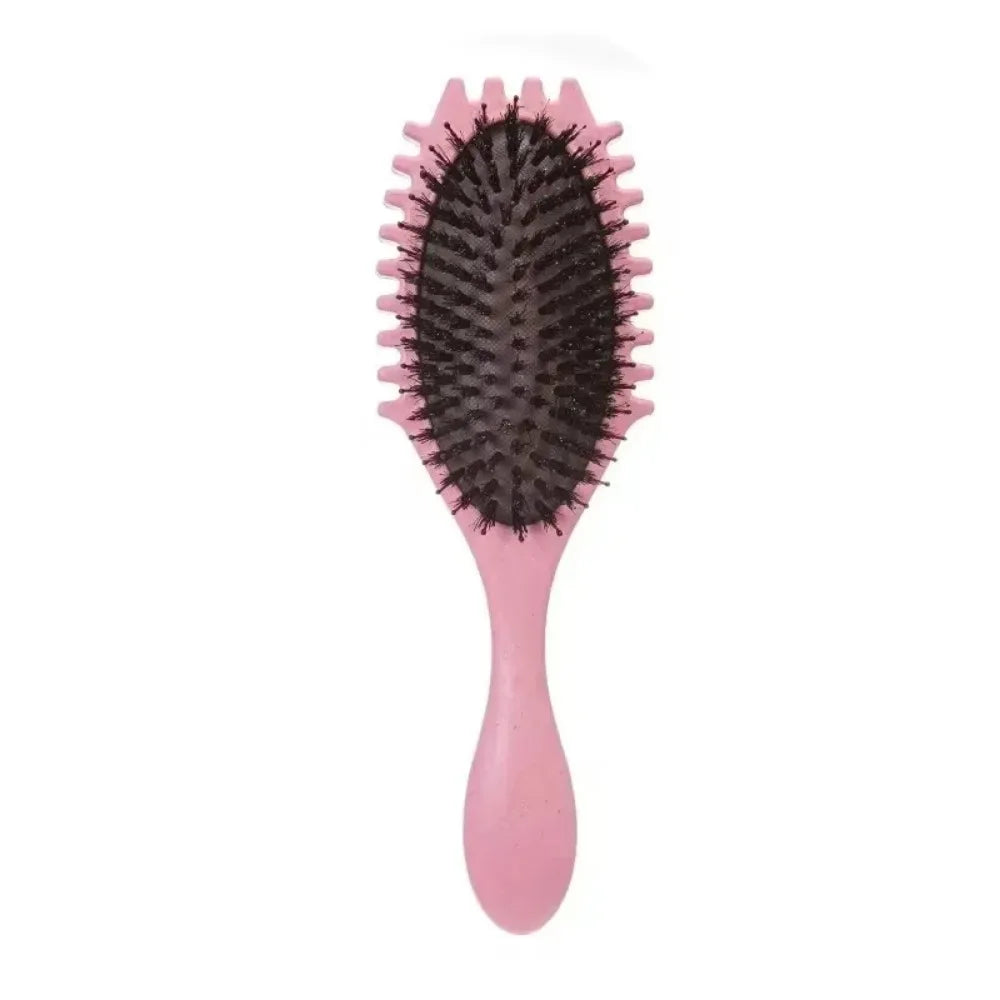 brosse colorée pour cheveux bouclée