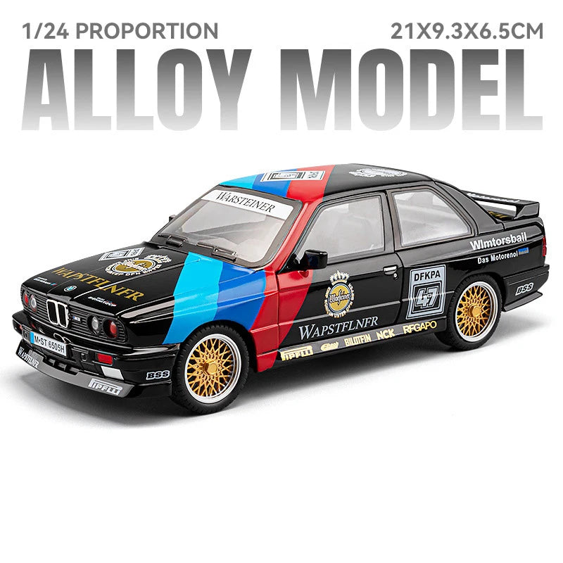 M3 GTR M4 Alliage métal Miniature 1/24 avec portes et capot ouvrant lumière et pile inclus