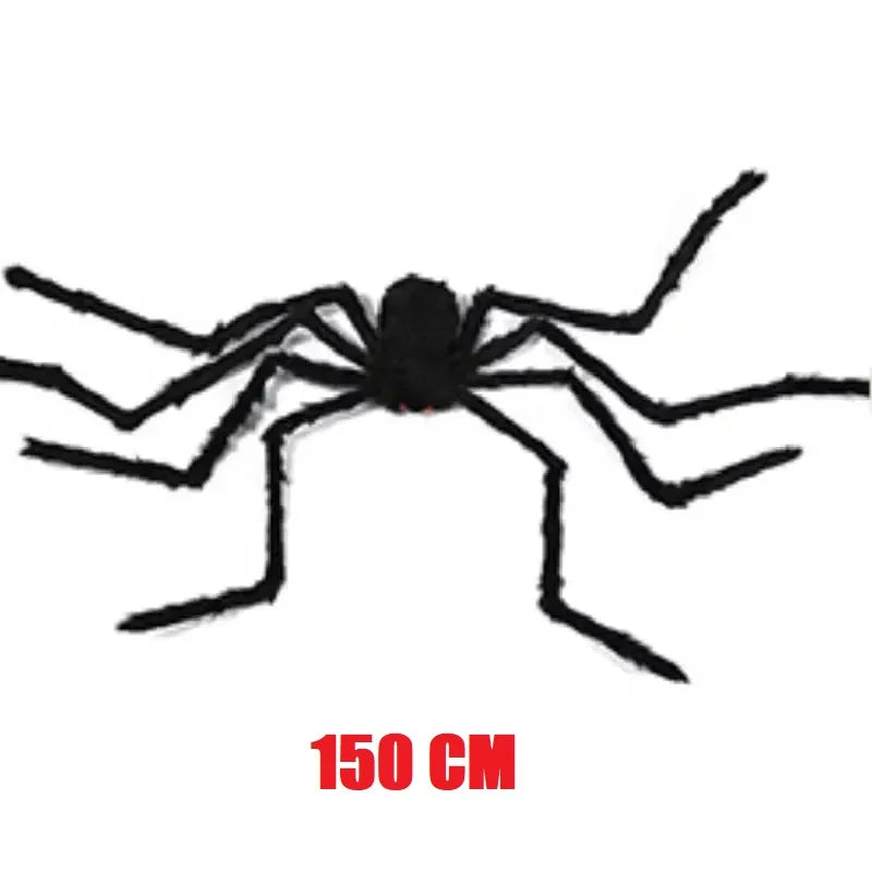 grande araignée en peluche déco pour halloween