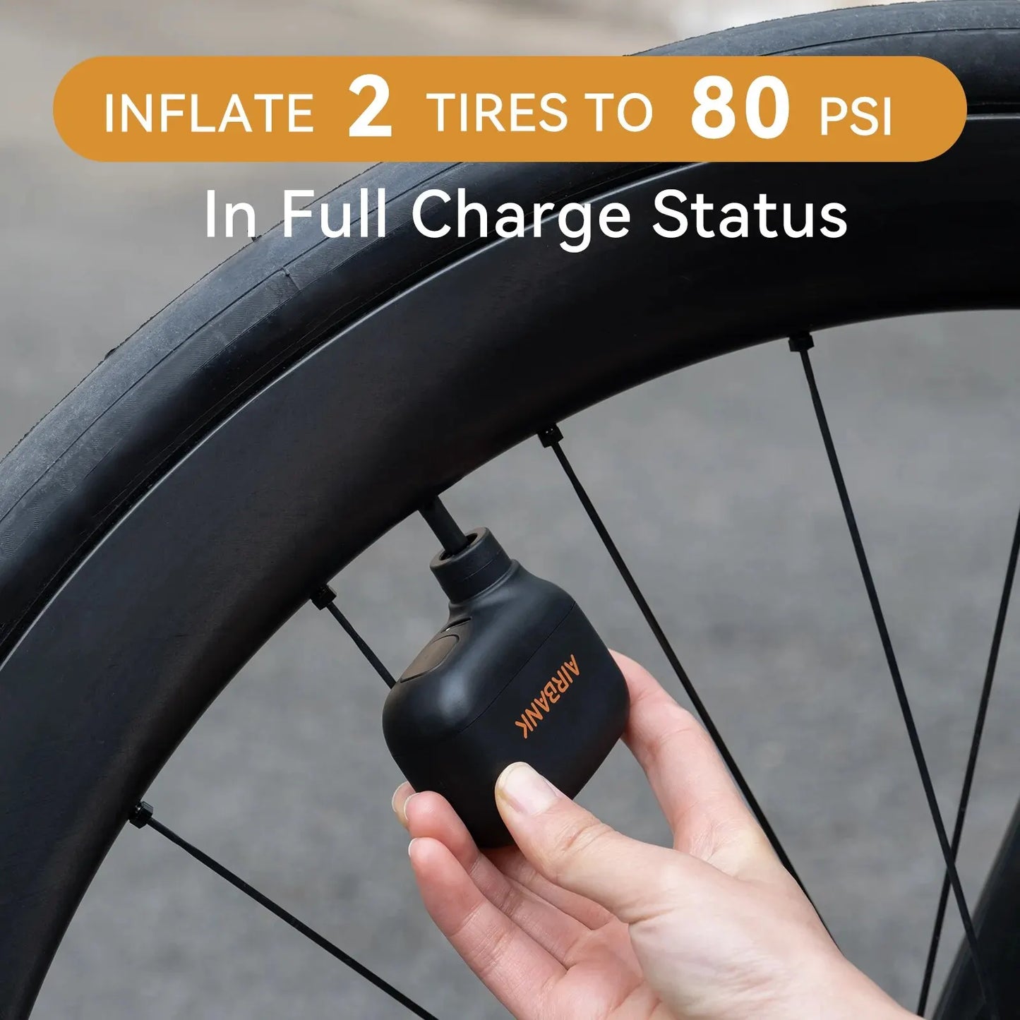 Mini pompe à vélo portable aste, 100PSI, 5V, Type-C,