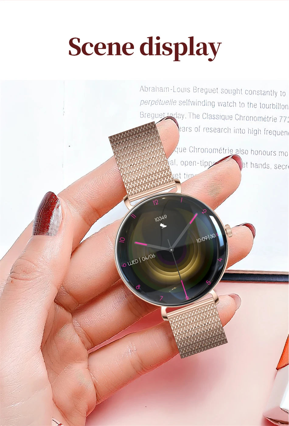 LIGE nouvelle montre intelligente femmes 1.43 "AMOLED ecran HD