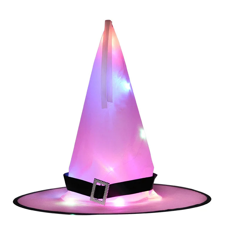 chapeau de sorcière halloween lumineux