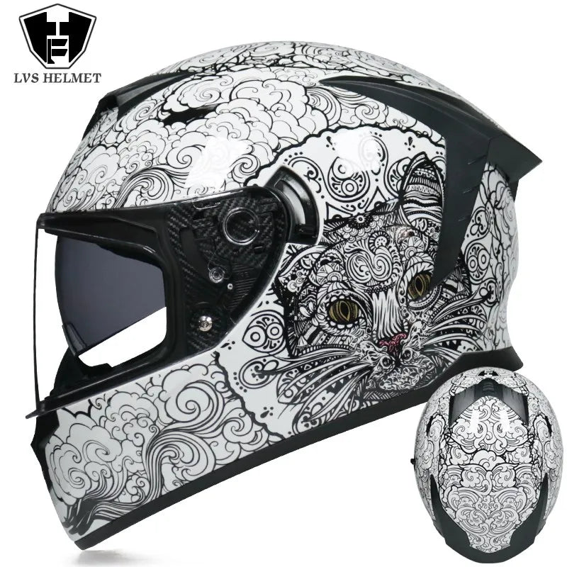 casque integral moto scooter homme femme avec graphisme personalisé
