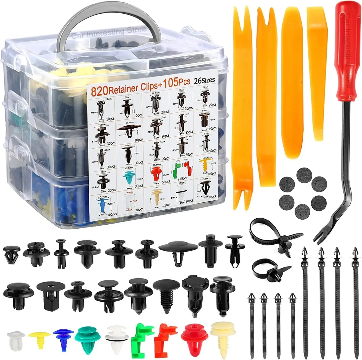 Kit de clips de fixation de voiture avec ou sans outillages