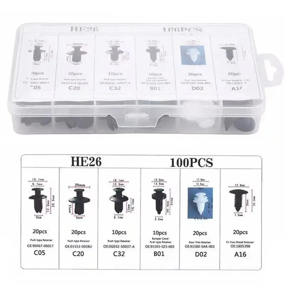 Kit de clips de fixation de voiture avec ou sans outillages