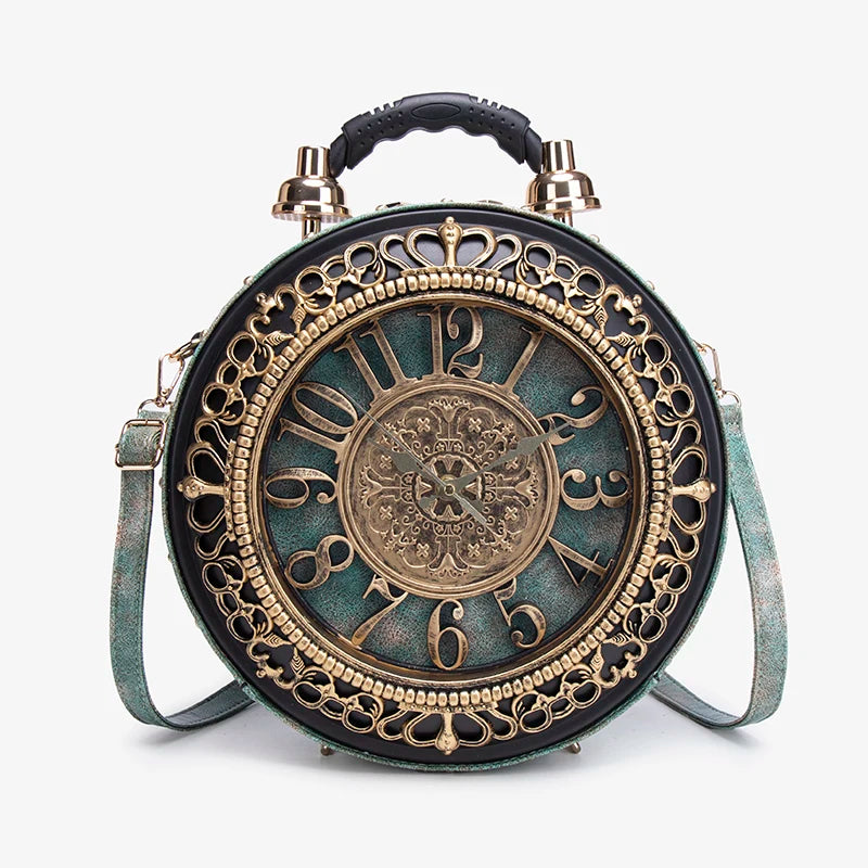 Sac à main avec horloge créative rétro, nouveau style, sens du design à la mode