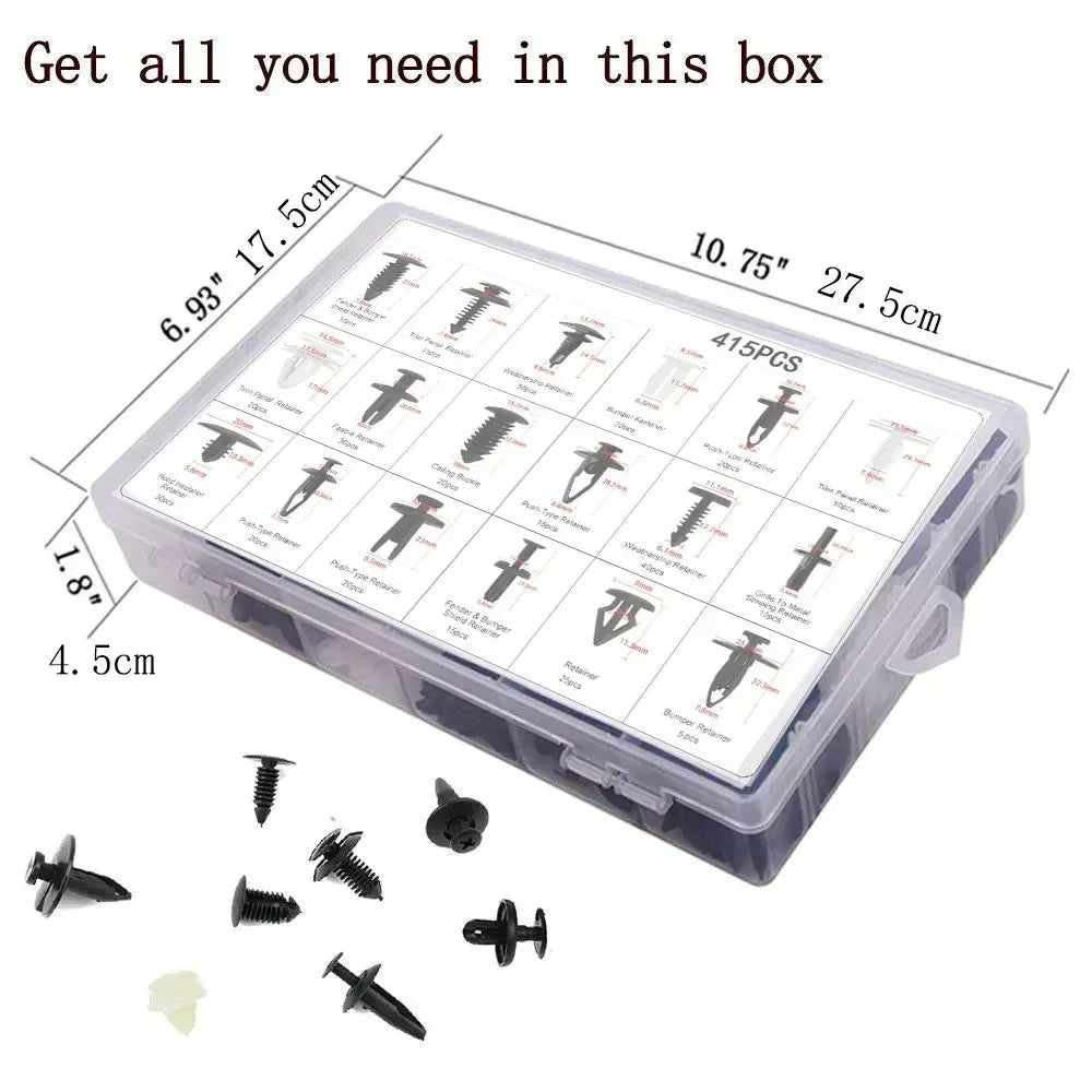 Kit de clips de fixation de voiture avec ou sans outillages