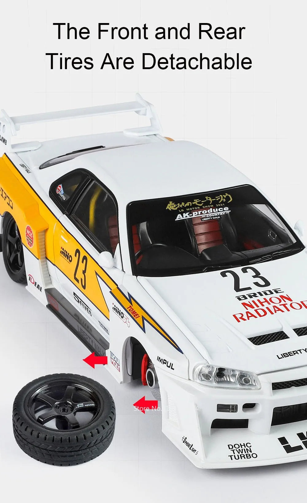 super car GTR 1/18 en alliage
