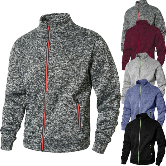 Veste à col montant pour hommes style décontracté