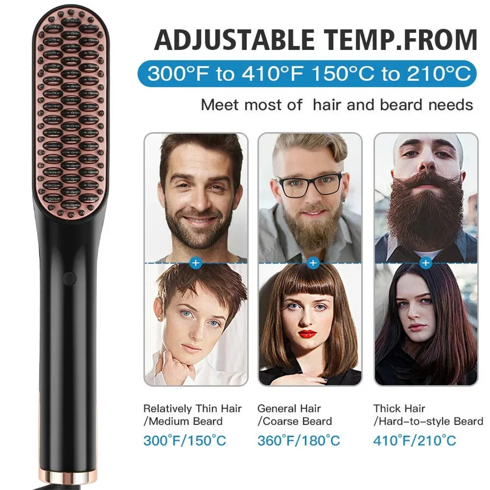 brosse lissante a barbe électrique homme