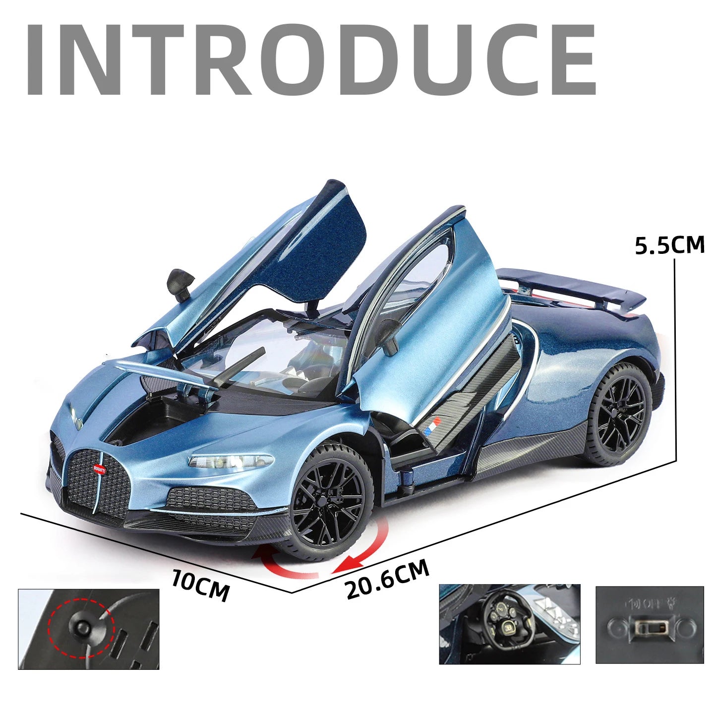 le plaisir d'offrir pour amateur de supercar 2025 bugatti tourbillon échelle 1/24