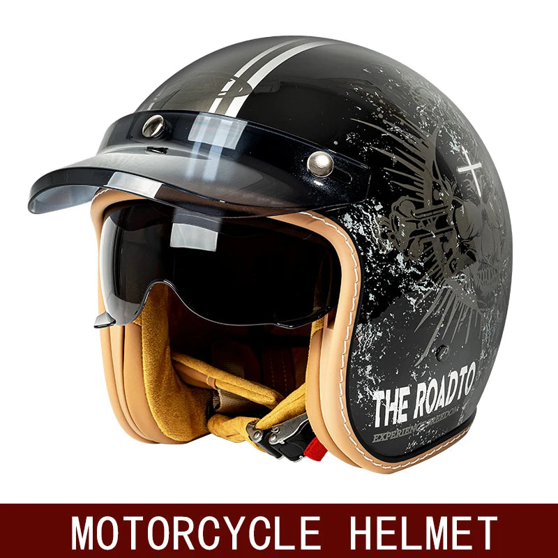 casque rétro moto scooter american vintage
