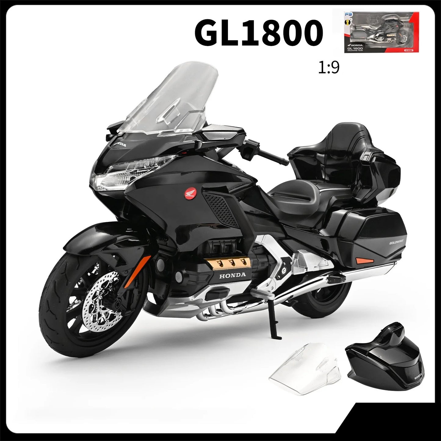moto de collection a l'échelle 1/9 (27cm) honda gold wing tour