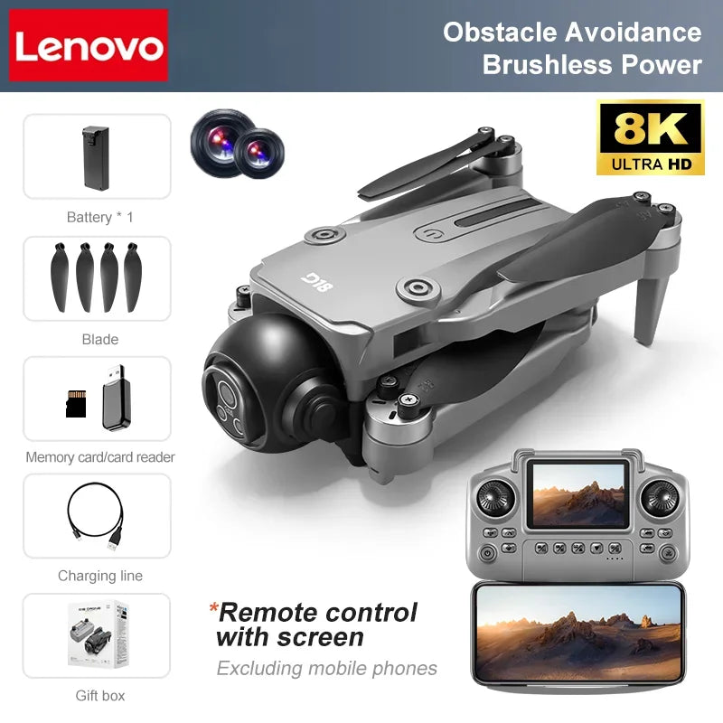 Lenovo D18 Drone 8K aérien double caméra
