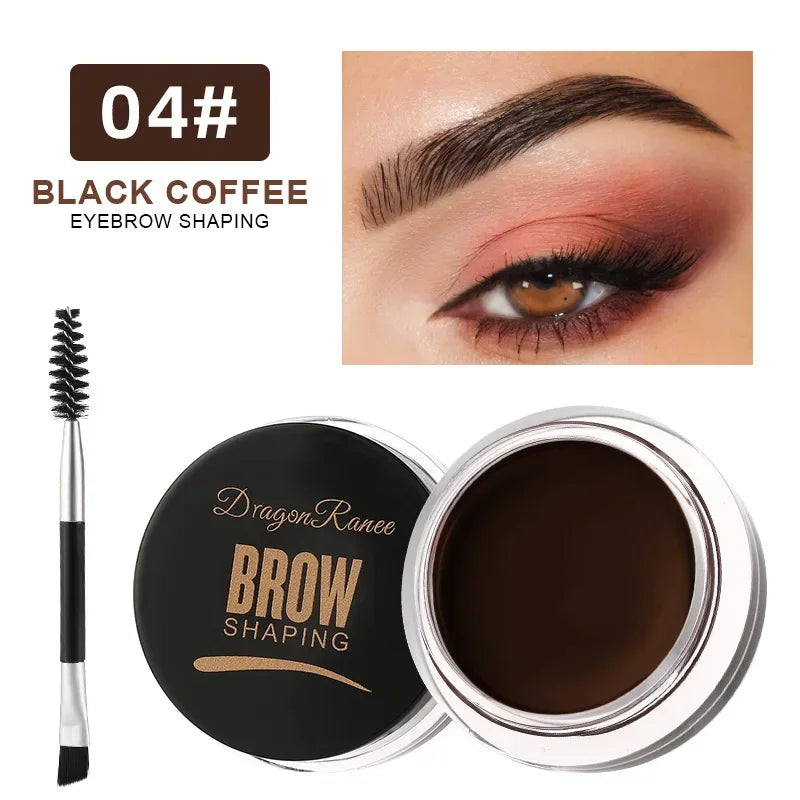 Crème pour sourcils, couleur marron mat, noir sauvage, teinte naturelle