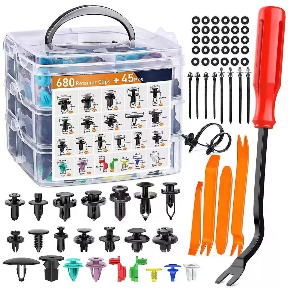 Kit de clips de fixation de voiture avec ou sans outillages