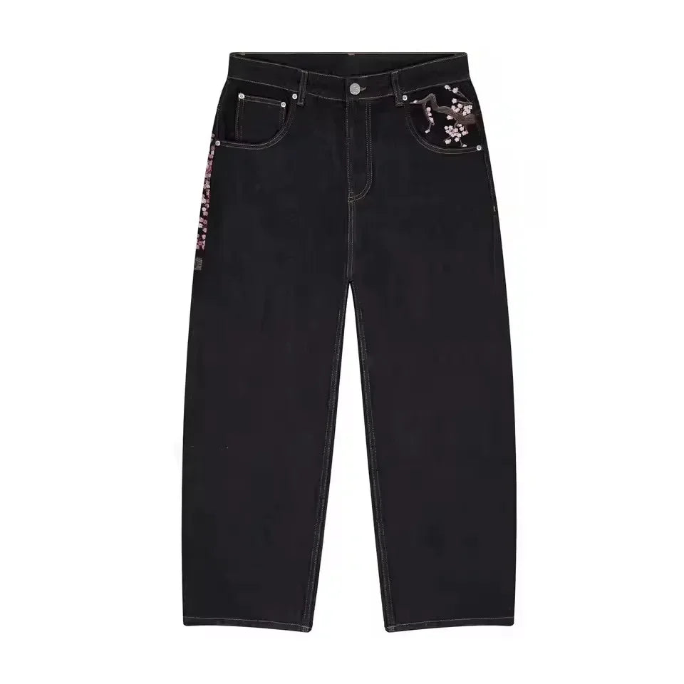 Jeans Hip-hop taille basse, jambes larges