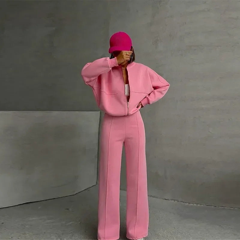 Ensemble veste et pantalon décontracté mode femmes