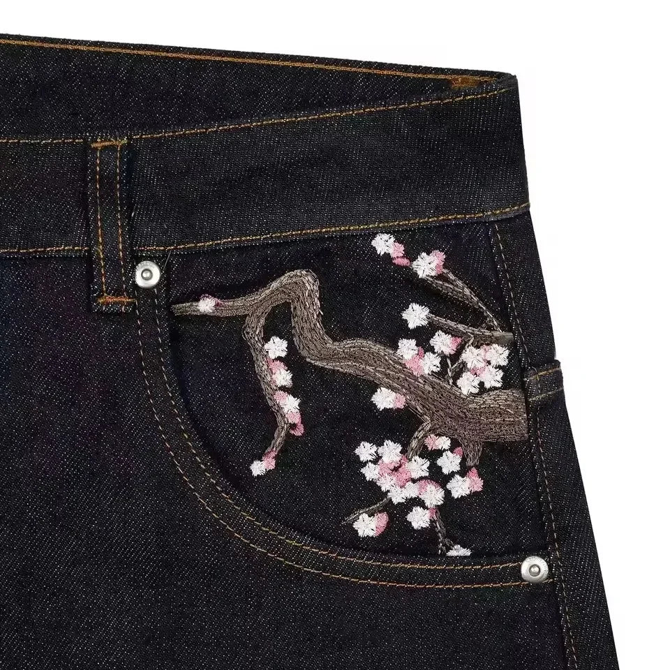Jeans Hip-hop taille basse, jambes larges