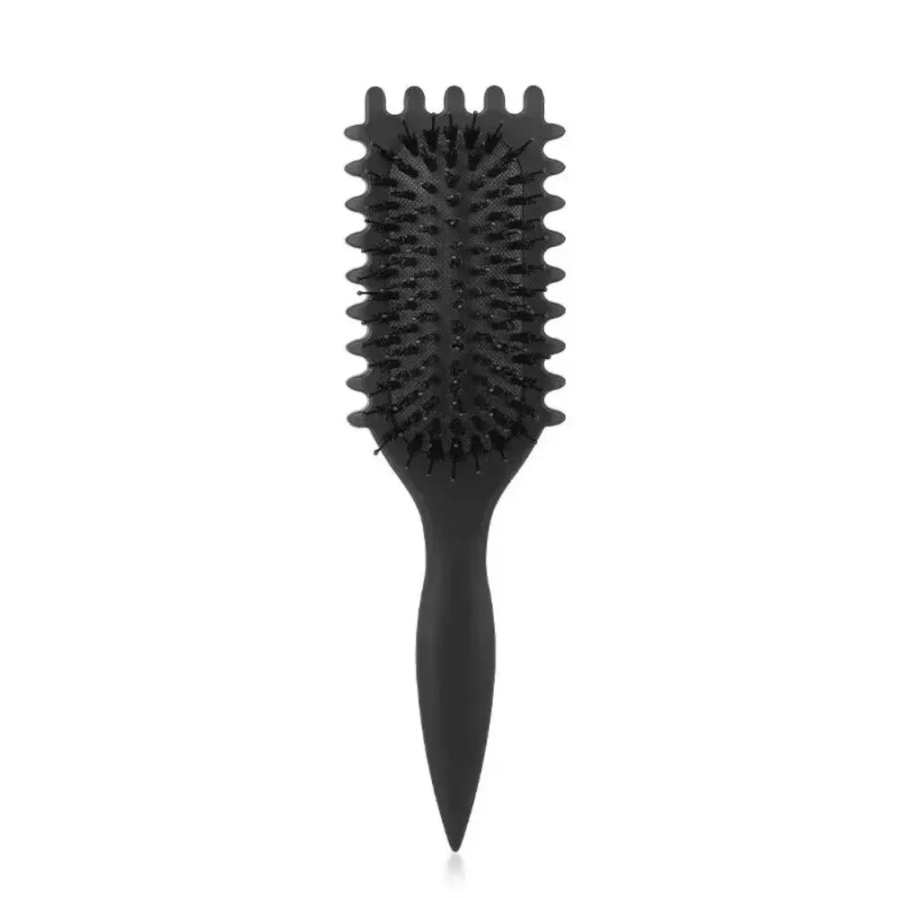 brosse colorée pour cheveux bouclée