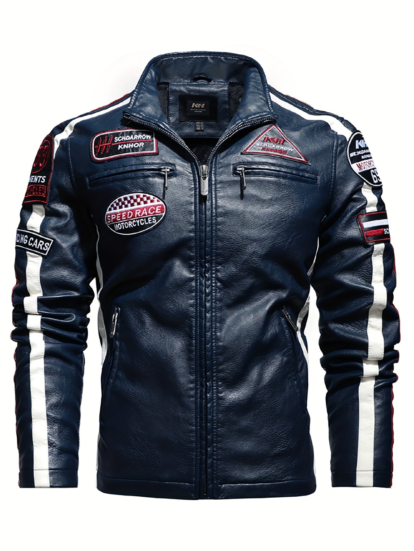 Veste Cuir Homme Style Motard - Blouson Simili Cuir Casual Premium 🏍️