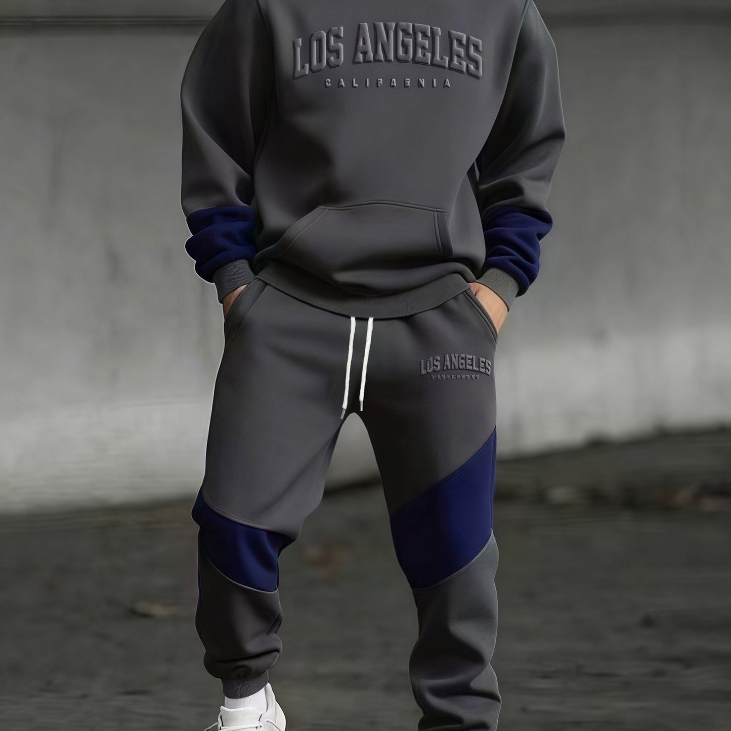Ensemble Sweatshirt Homme Los Angeles - Capuche Doublée Hiver Chaud