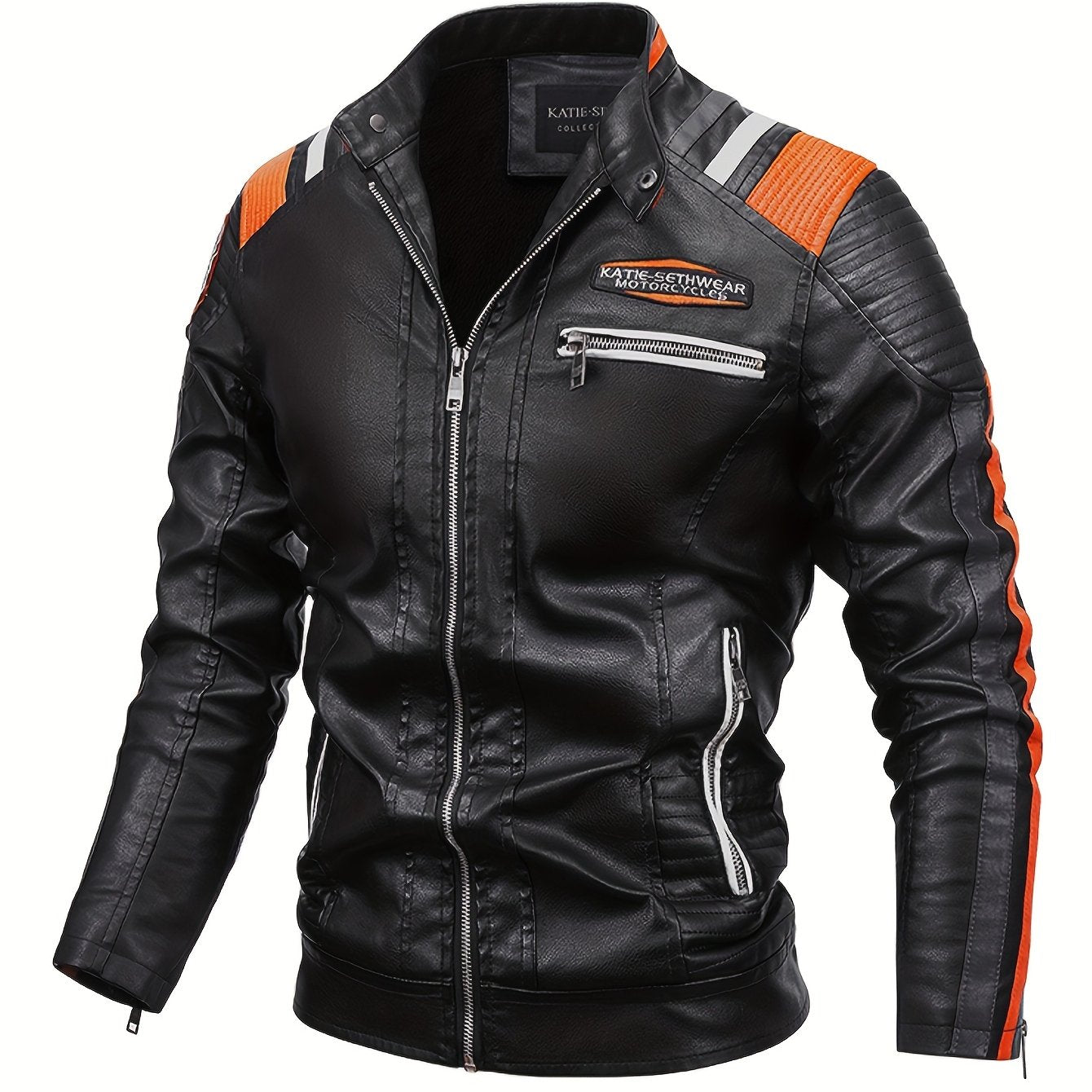 Veste Homme Doublée Style Biker - Manteau Chaud Tendance Hiver