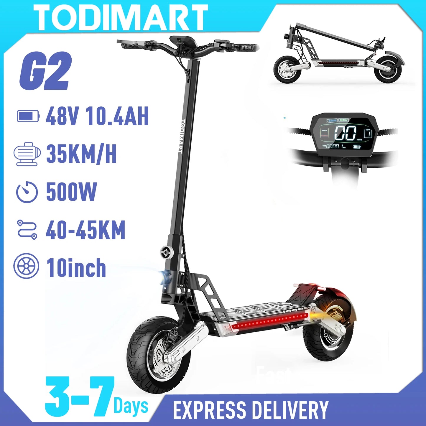 G2 Trottinette Electrique Adulte , 45 KM/H max puissance  de 500 a 1000watts
