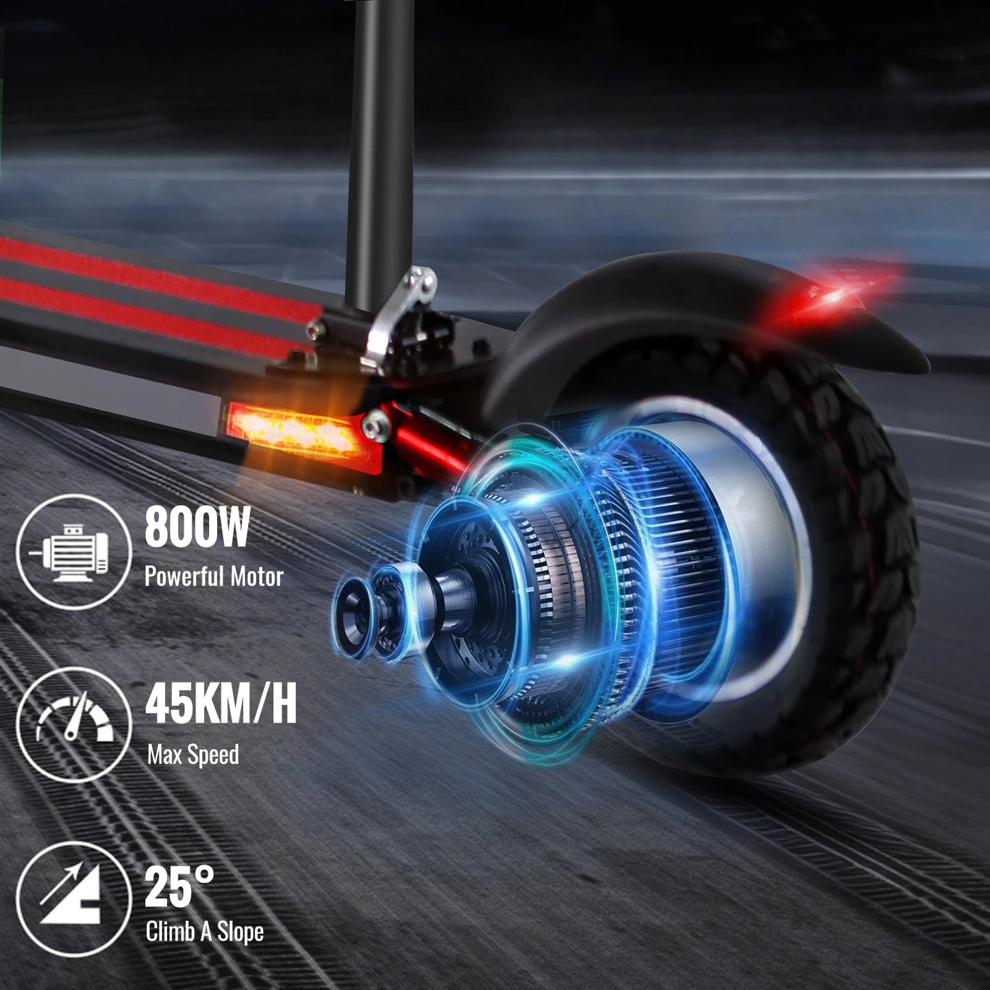 Trottinette Électrique Pliable Adulte 10'' Tout-Terrain 48V 45km/h avec Siège