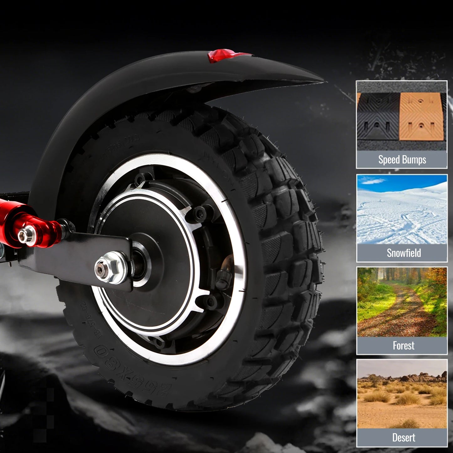 Trottinette Électrique Pliable Adulte 10'' Tout-Terrain 48V 45km/h avec Siège