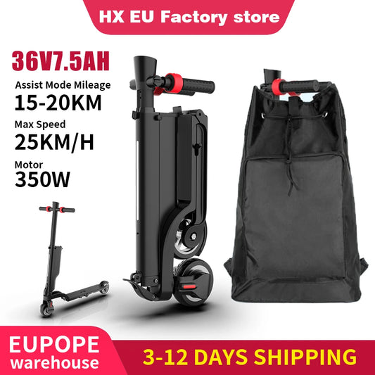 E-scooter sac a dos entierement pliant pour adultes /25KM/H maxi/au choix double batteries