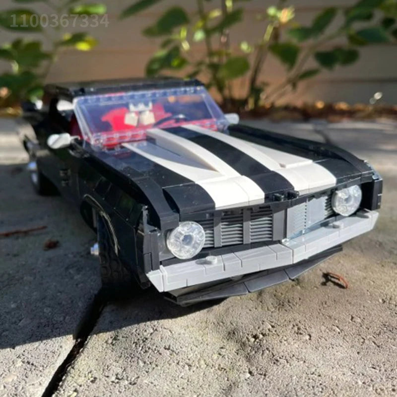 Ensemble de voiture vintage noire pour adultes, jouet d'assemblage adultes/ados