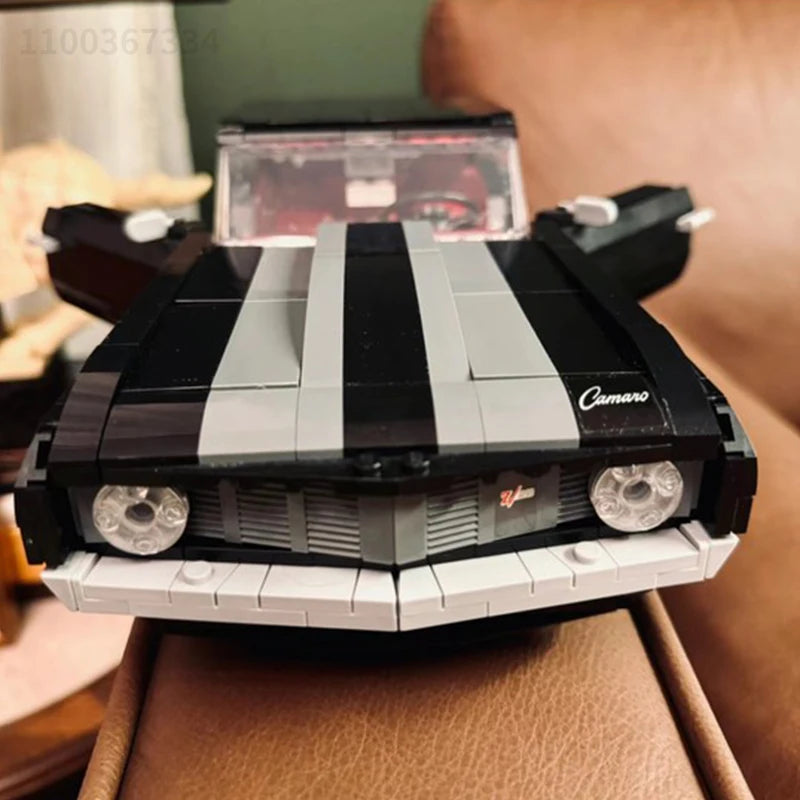 Ensemble de voiture vintage noire pour adultes, jouet d'assemblage adultes/ados