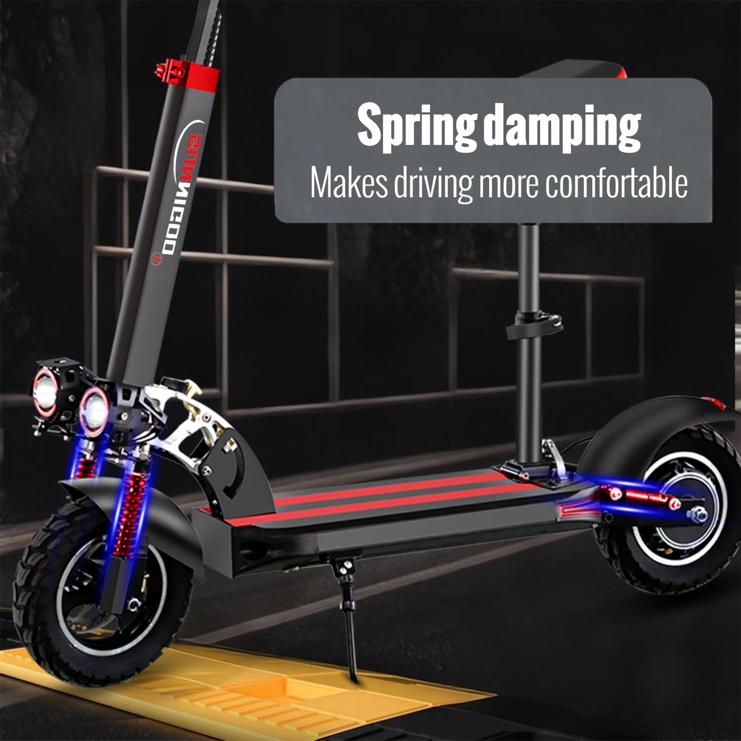 Trottinette Électrique Pliable Adulte 10'' Tout-Terrain 48V 45km/h avec Siège