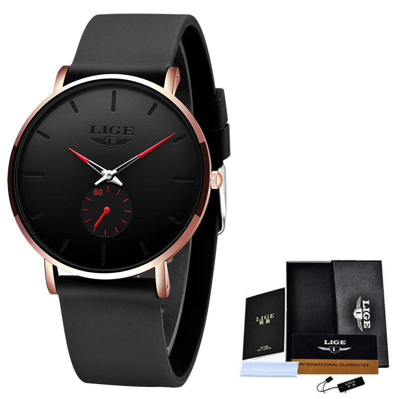 LIGE mode sport luxe hommes montres haut de gamme étanche