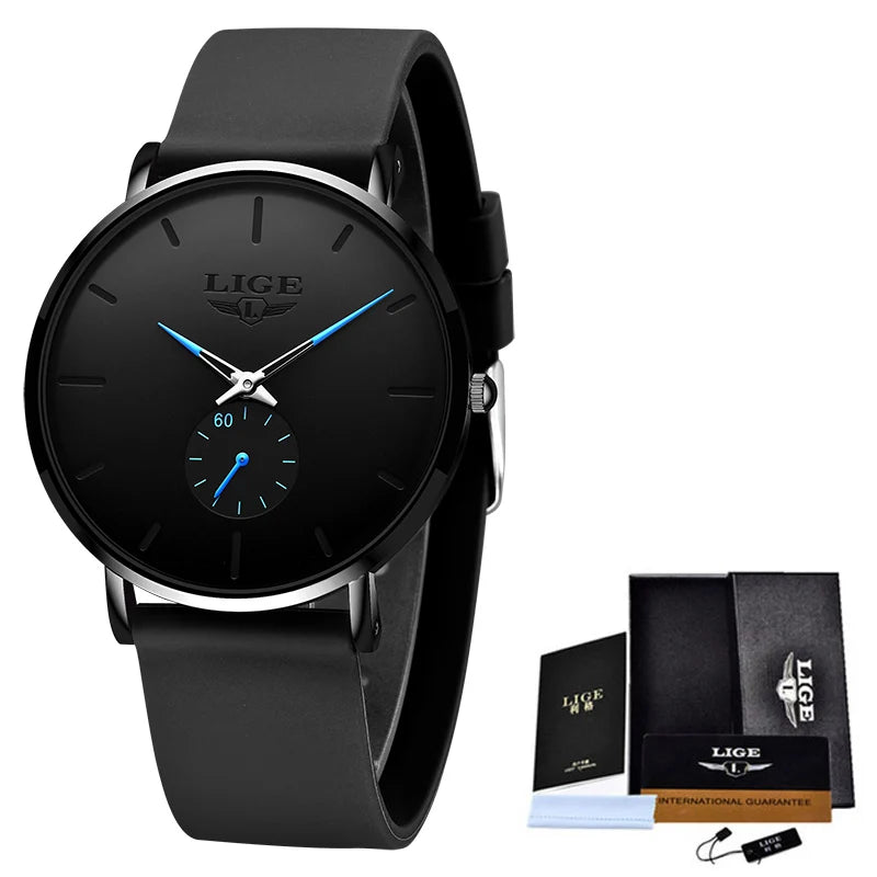 LIGE mode sport luxe hommes montres haut de gamme étanche